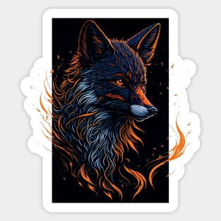 Cute Fox Glow in the Dark Sticker